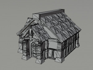 Cartoon fantasy houses Polygonal Style 3D 모델