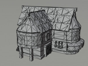 Cartoon fantasy houses Polygonal Style 3D 모델
