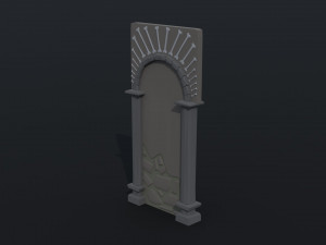 Cartoon fantasy dungeon decorative wall Polygonal Style 3D मॉडल