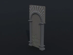 Cartoon fantasy dungeon decorative wall Polygonal Style 3D Model