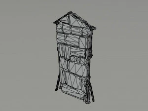 Cartoon fantasy dungeon decorative wall Polygonal Style 3D Model