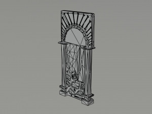 Cartoon fantasy dungeon decorative wall Polygonal Style 3D मॉडल