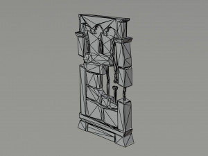 Cartoon fantasy dungeon decorative wall Polygonal Style 3D मॉडल