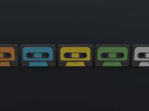 Cartoon cassette Polygonal Style 3D 模型