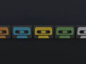 Cartoon cassette Polygonal Style 3D Model