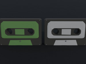 Cartoon cassette Polygonal Style 3D 模型