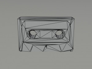 Cartoon cassette Polygonal Style 3D 模型
