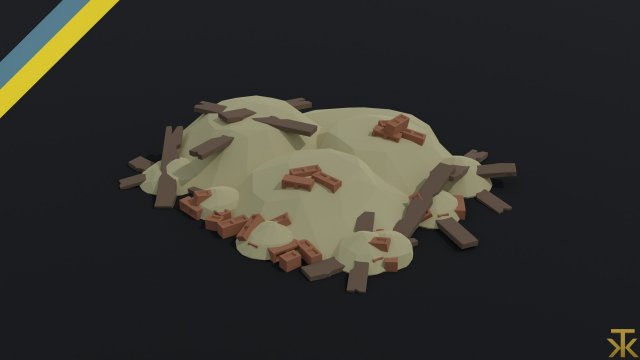 Cartoon medieval debris Polygonal Style Model 3D .c4d .max .obj .3ds .fbx .stl .blend 