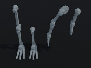 Cartoon bones Polygonal Style Model 3D