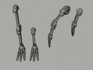 Cartoon bones Polygonal Style Model 3D