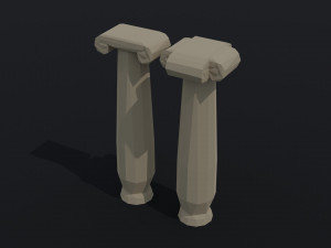 Cartoon fantasy column Polygonal Style 3Dモデル