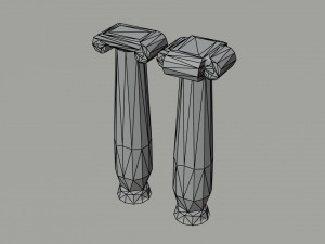 Cartoon fantasy column Polygonal Style 3Dモデル