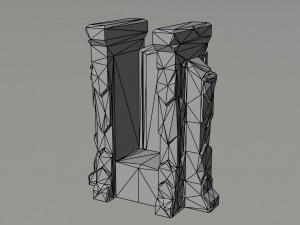 Cartoon dwarven throne kit Polygonal Style 3D Model