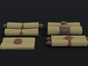 Cartoon fantasy magic clerk asset Polygonal Style Modelo 3D