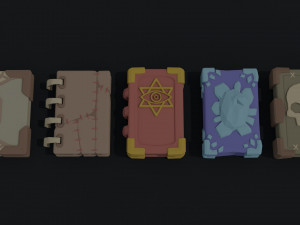 Cartoon fantasy magic clerk asset Polygonal Style Modelo 3D