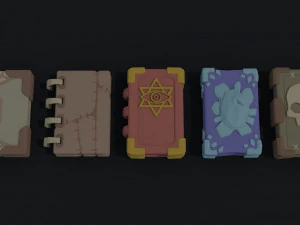 Cartoon fantasy magic clerk asset Polygonal Style 3D Model