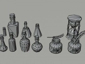 Cartoon fantasy magic clerk asset Polygonal Style Modelo 3D