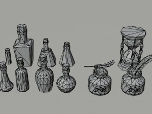Cartoon fantasy magic clerk asset Polygonal Style 3D Model