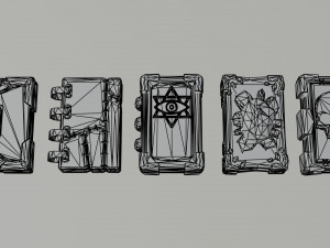 Cartoon fantasy magic clerk asset Polygonal Style Modelo 3D