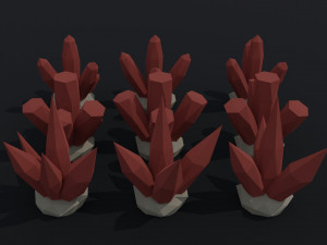 Cartoon fantasy crystals Polygonal Style 3D 모델