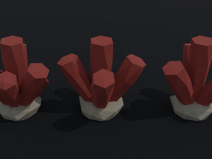 Cartoon fantasy crystals Polygonal Style 3D 모델