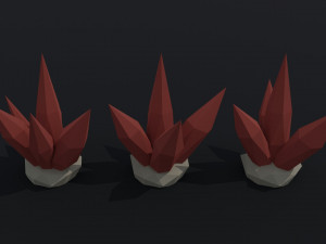 Cartoon fantasy crystals Polygonal Style 3D 모델
