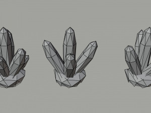 Cartoon fantasy crystals Polygonal Style 3D 모델
