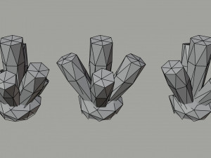 Cartoon fantasy crystals Polygonal Style 3D 모델
