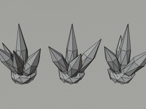 Cartoon fantasy crystals Polygonal Style 3D 모델