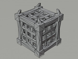 Cartoon medieval cage Polygonal Style 3Dモデル