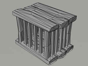 Cartoon medieval cage Polygonal Style 3Dモデル