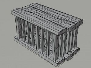Cartoon medieval cage Polygonal Style 3Dモデル