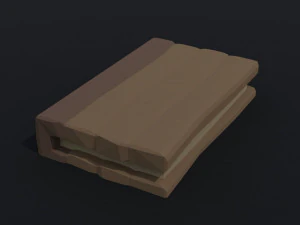 Cartoon fantasy magic book Polygonal Style 3D Model