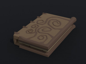 Cartoon fantasy magic book Polygonal Style 3D 模型