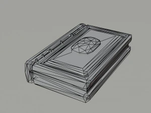 Cartoon fantasy magic book Polygonal Style 3D Model