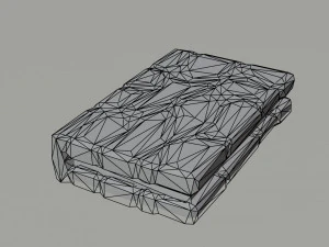 Cartoon fantasy magic book Polygonal Style 3D Model