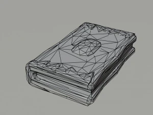 Cartoon fantasy magic book Polygonal Style 3D Model