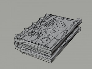 Cartoon fantasy magic book Polygonal Style 3D 模型