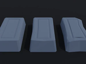 Cartoon fantasy ingots Polygonal Style 3D Model