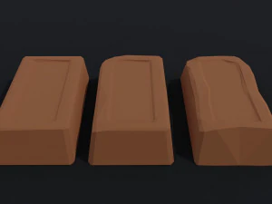 Cartoon fantasy ingots Polygonal Style 3D Model