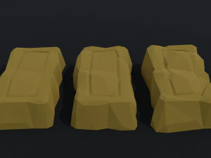 Cartoon fantasy ingots Polygonal Style 3D Model