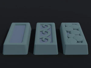 Cartoon fantasy ingots Polygonal Style 3D Model