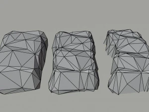 Cartoon fantasy ingots Polygonal Style 3D Model