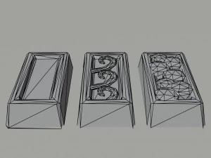 Cartoon fantasy ingots Polygonal Style 3D Model