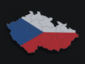 Political Map of Czech Republic 3D Модель