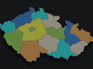 Political Map of Czech Republic 3D Model