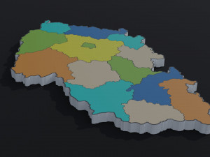 Political Map of Czech Republic 3D Model