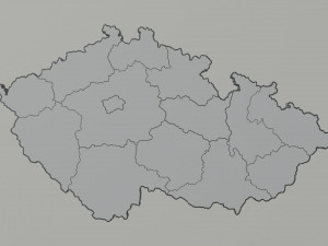 Political Map of Czech Republic 3D Model