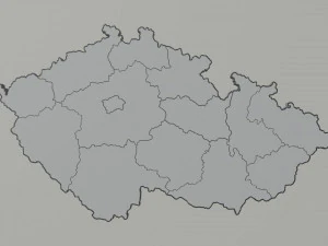 Political Map of Czech Republic 3D Model