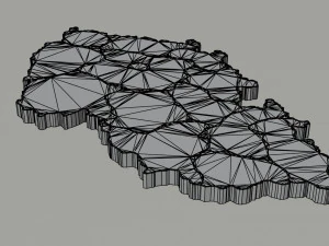 Political Map of Czech Republic 3D Model